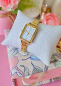 Reloj rectangulo pulsera italiana