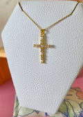 Collar cruz maxi 3cm de cristal