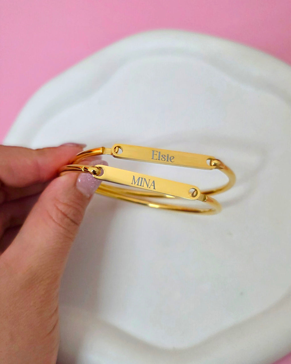 BRAZALETE DE ACERO PERSONALIZABLE.