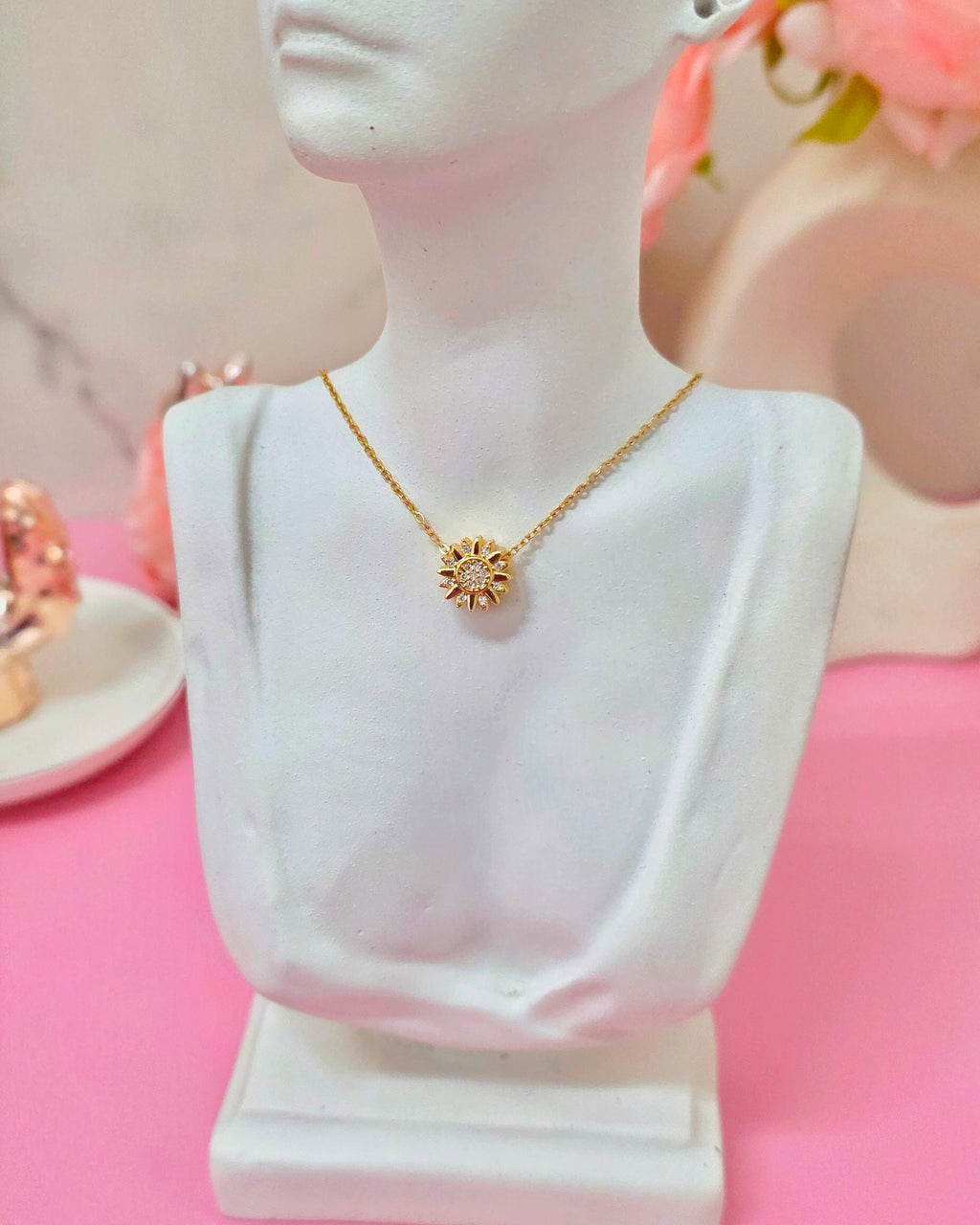 collar de girasol mini enlace
