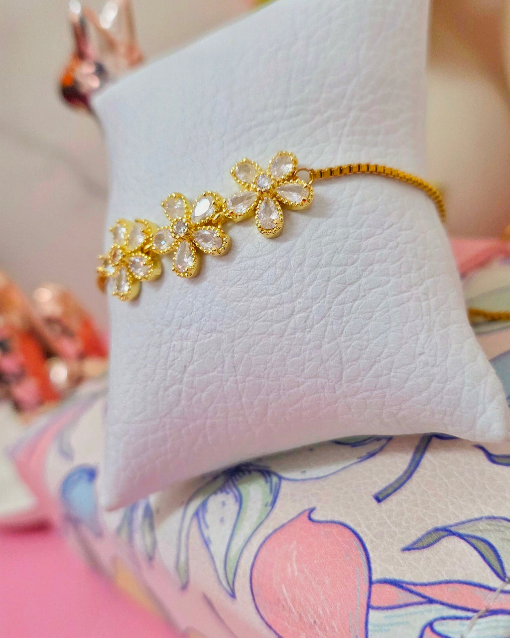 Pulsera de 3 margaritas horizontales
