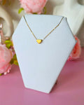 Collar corazón mini de acero de acabado redondeado
