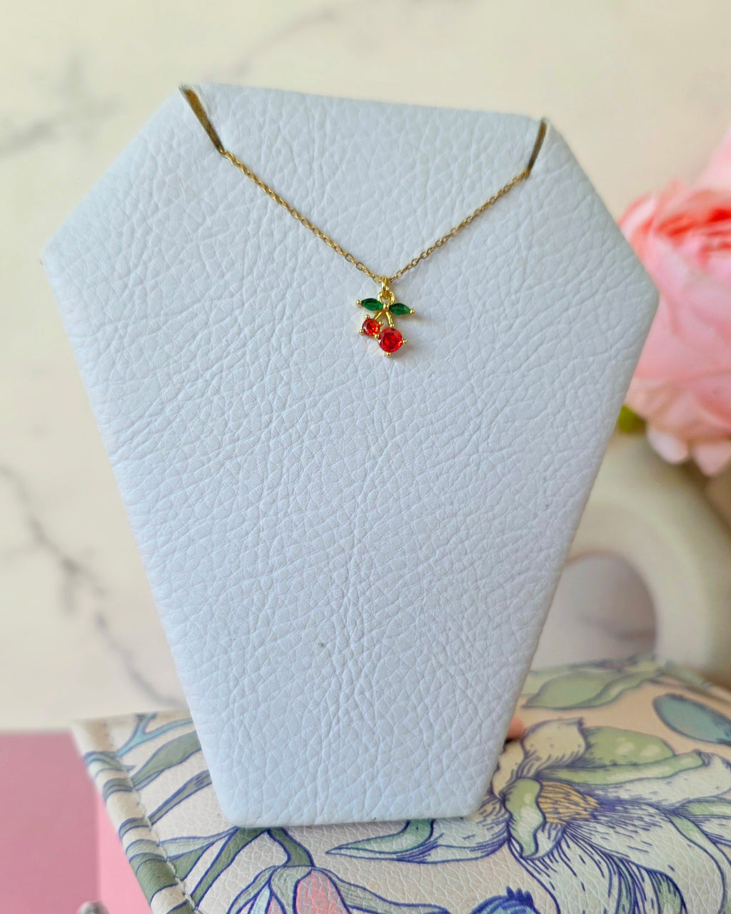 Collar mini cereza redonda