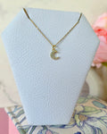 Collar luna pequeña incrustada