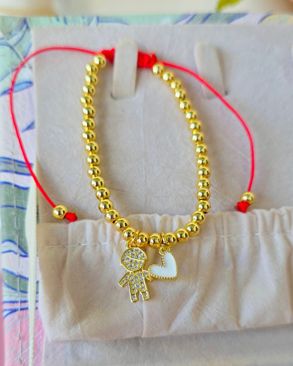 pulseras ajustables de con dijes niños y niñas