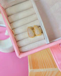 Aretes gota 2.5cm incrustadas
