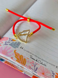 Pulsera mapa de Nicarcagua cuerda roja