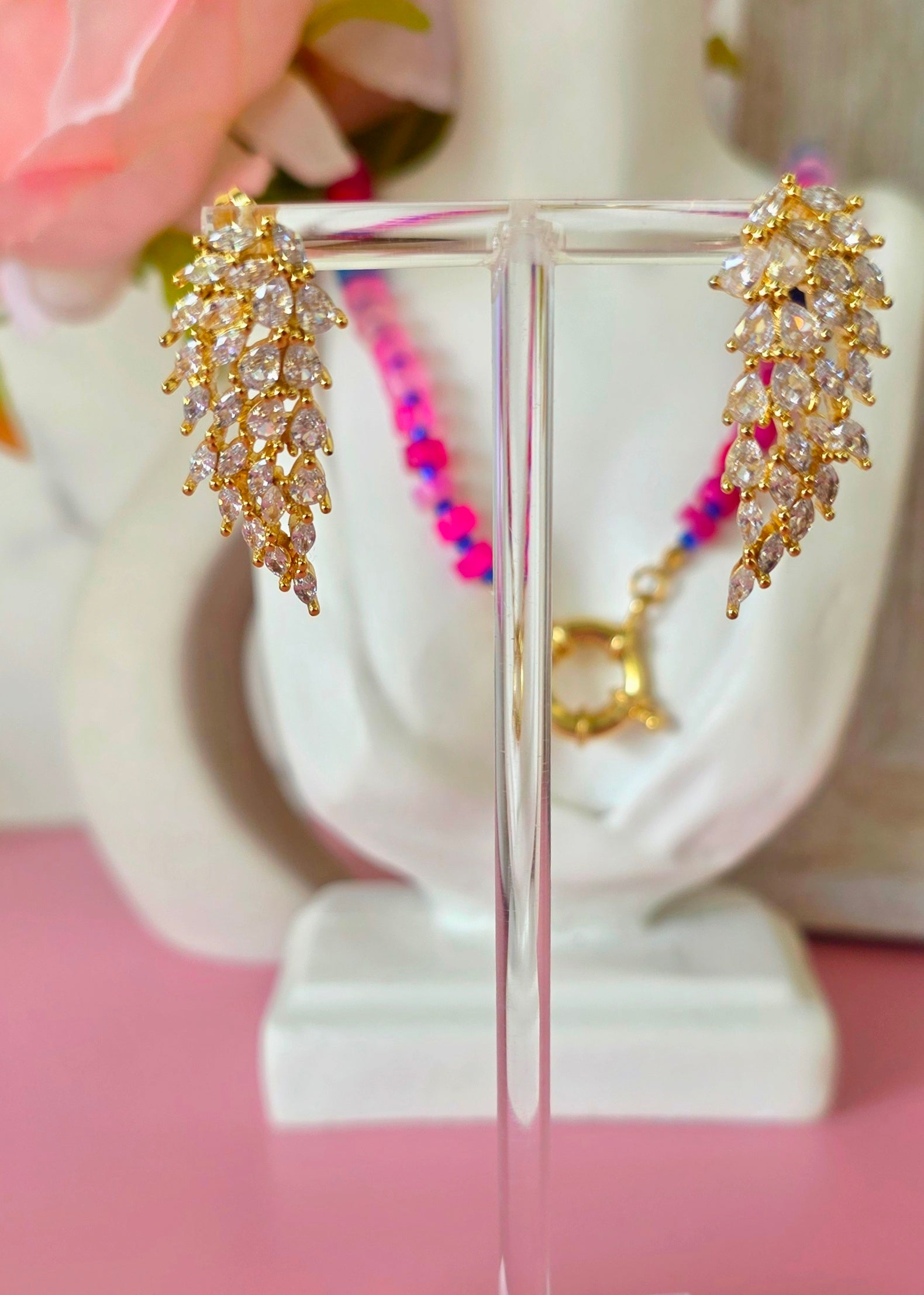 Aretes alas de cristal