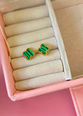 Aretes trébol verde
