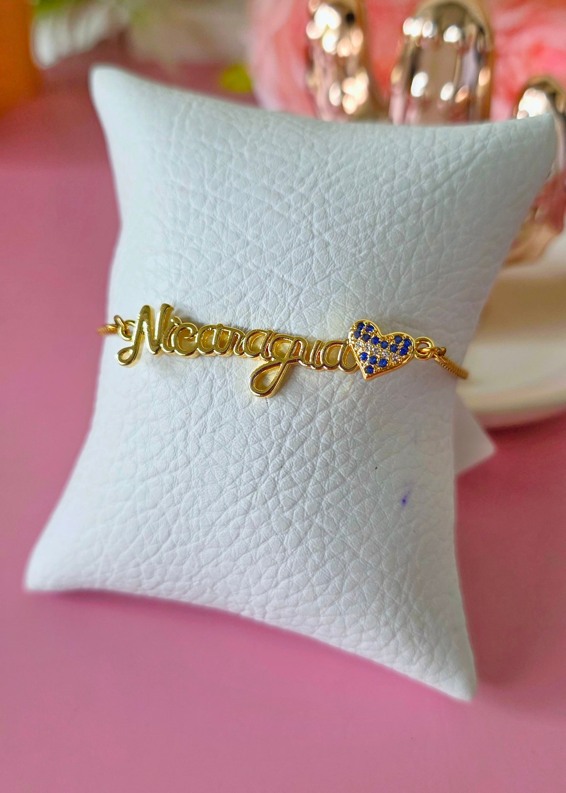 pulsera ajustable de cuerda de acero con Nicaragua ♥️