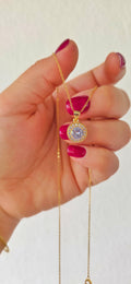 collar dije zirconia con collar liso