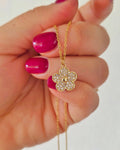 Collar florecita redonda