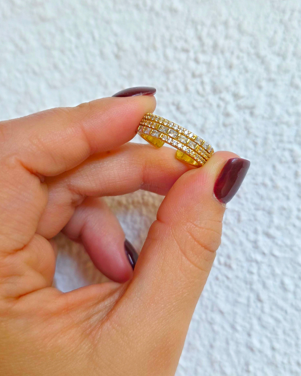 Anillo mosaico de piedras