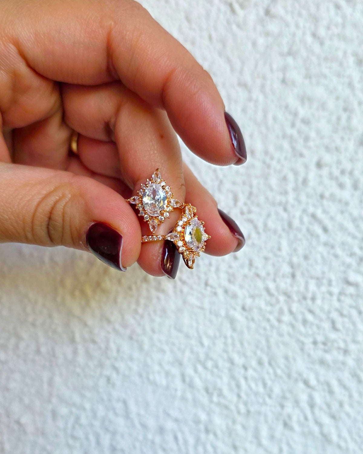 anillo mosaico ovalado