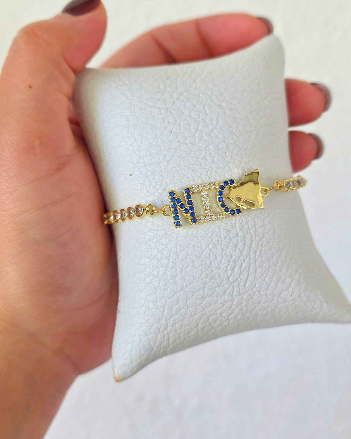 Pulsera ajustable nicaragua NIC con mapa agarre brillante
