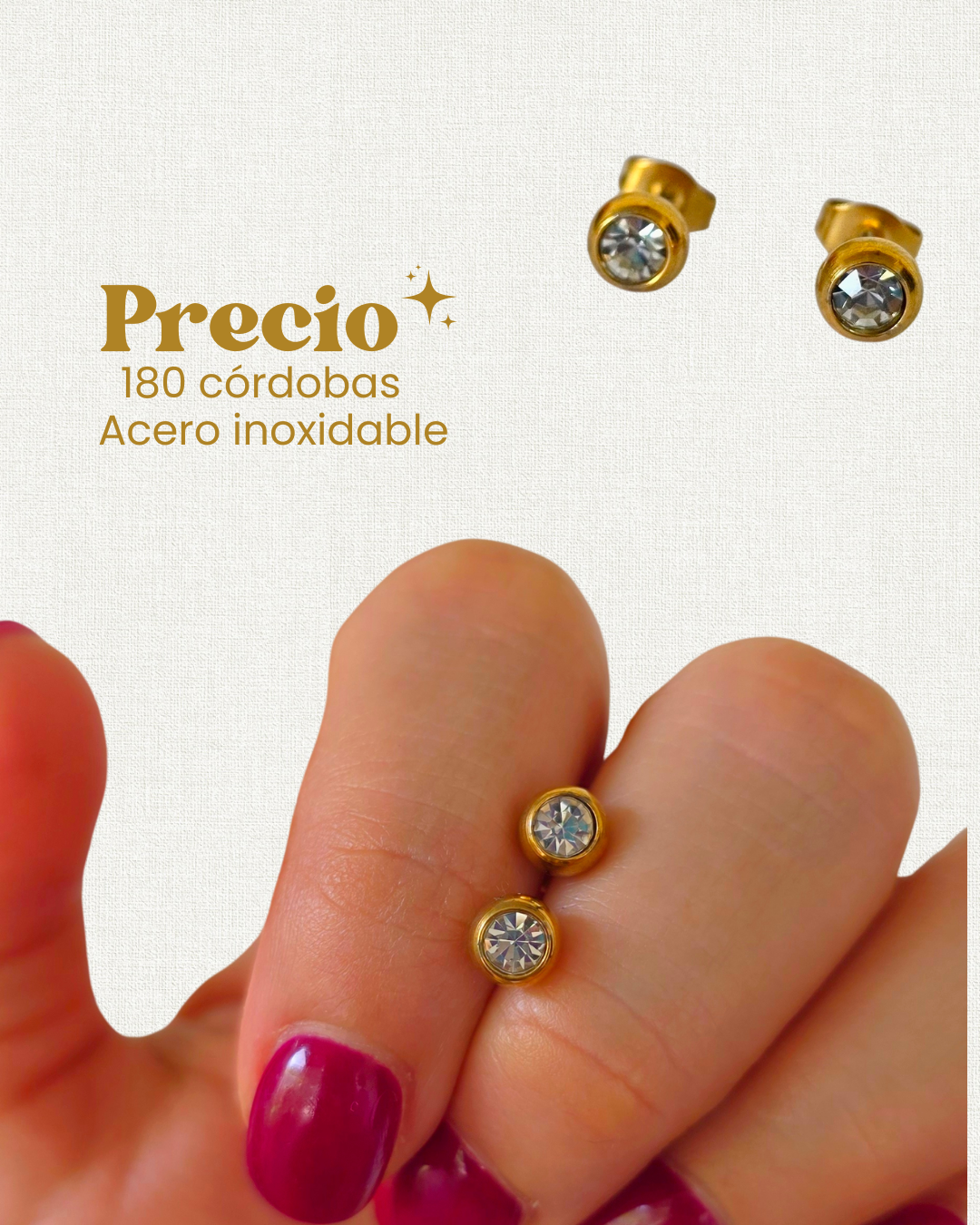 Arete mini brillo