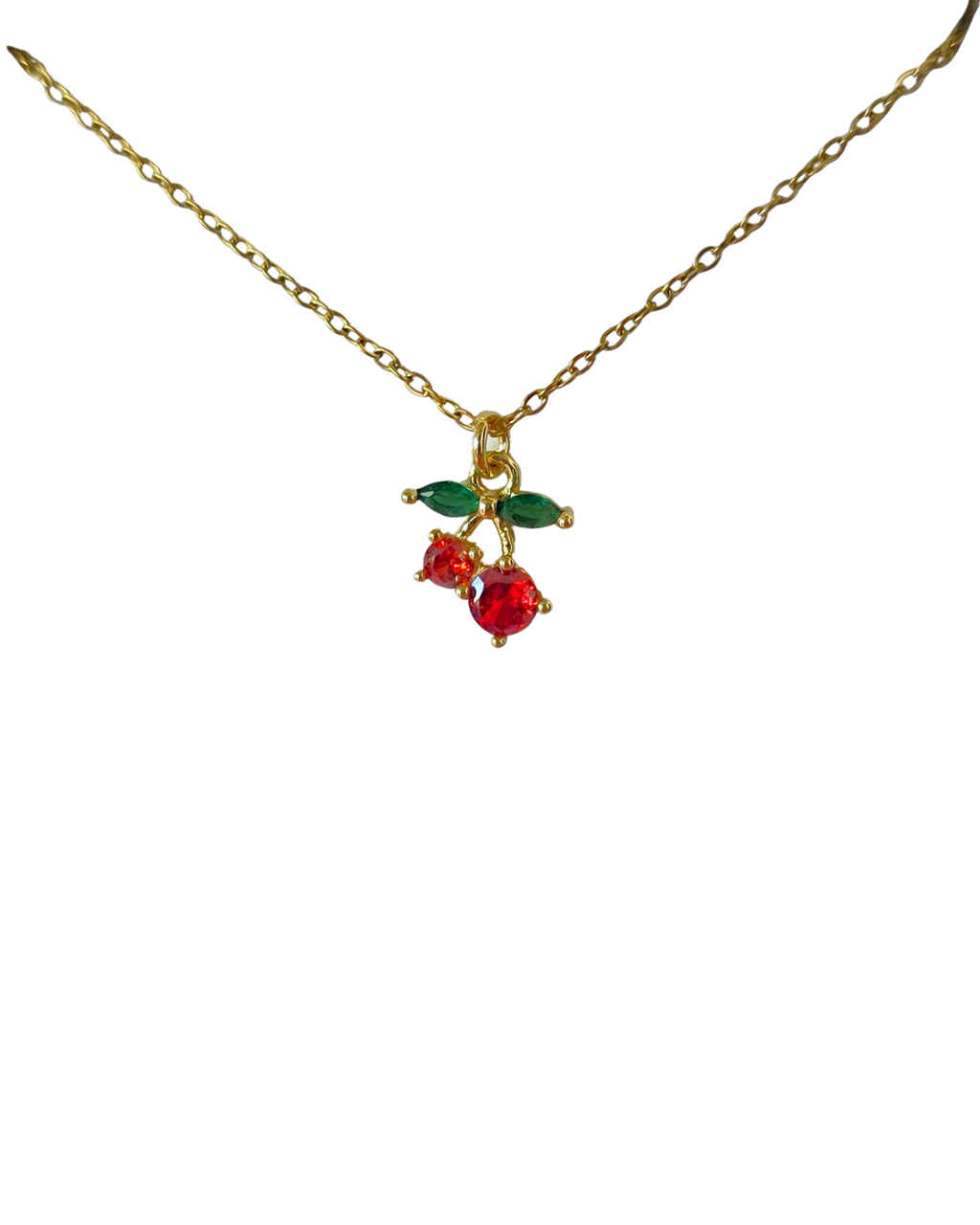 Collar mini cereza redonda