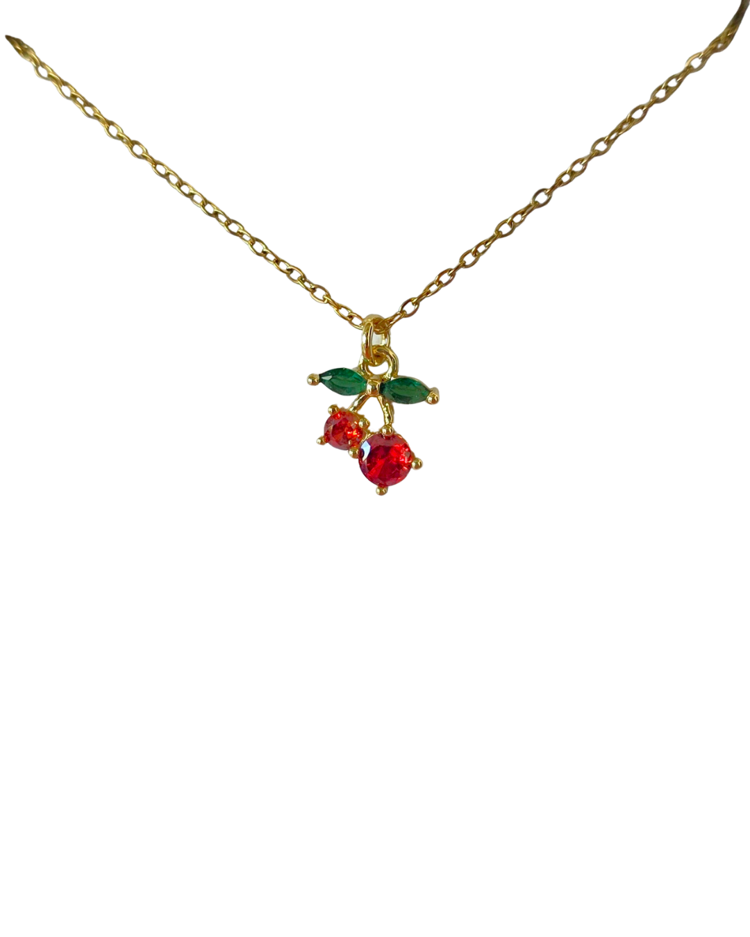 Collar mini cereza redonda