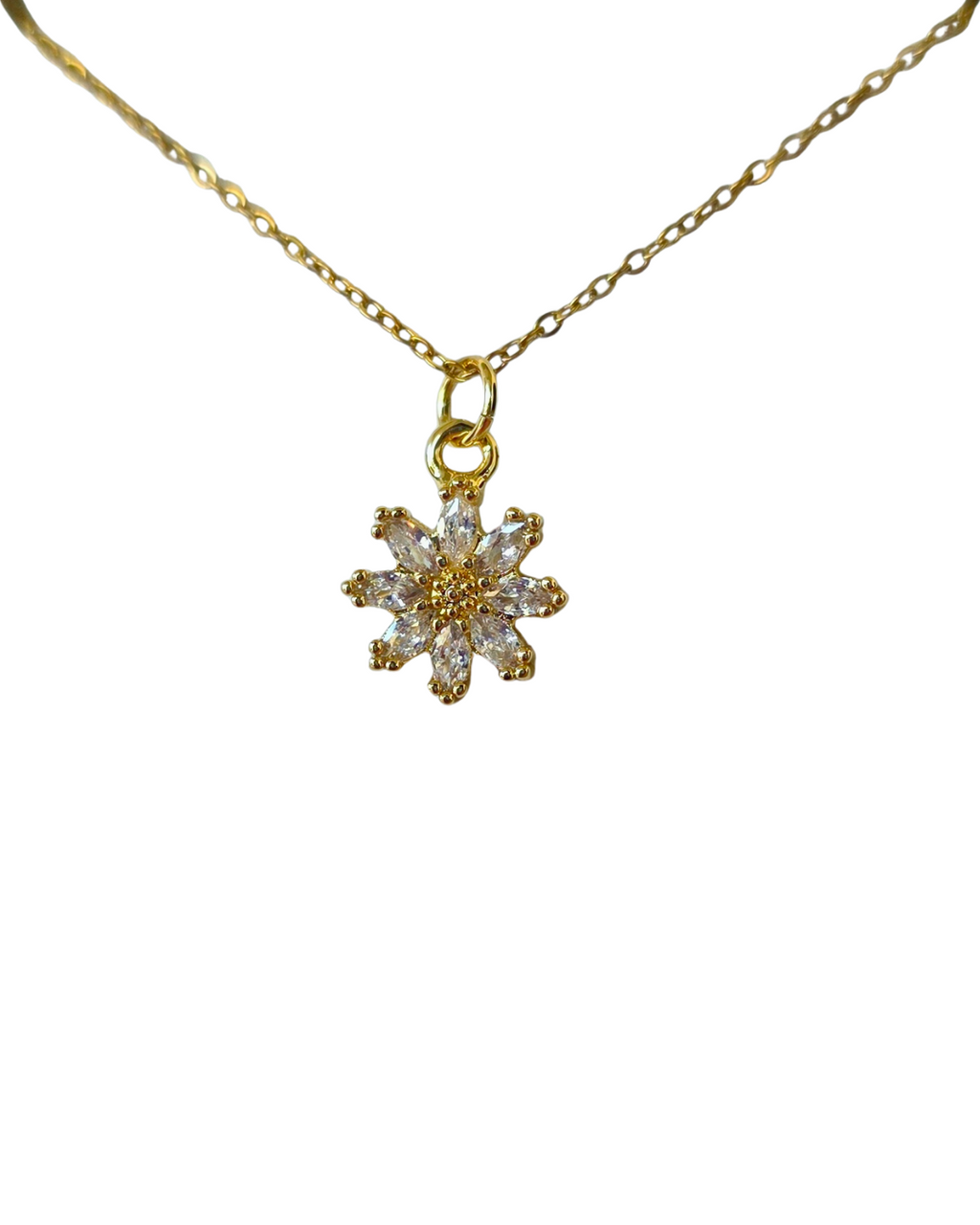 Collar flor de 8 petalos girasol
