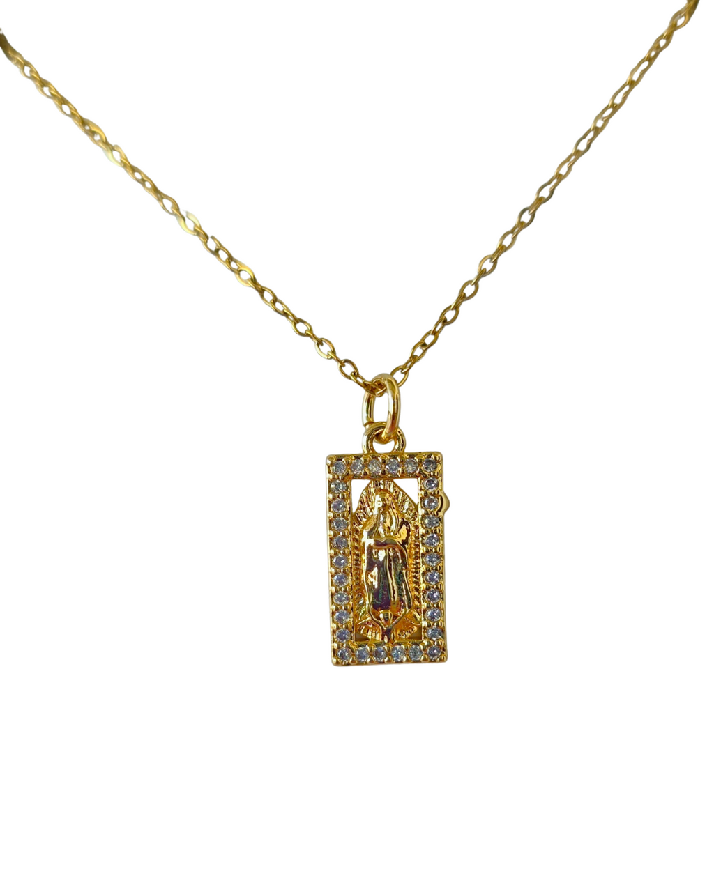 Collar Virgen de Guadalupe de marco rectangular