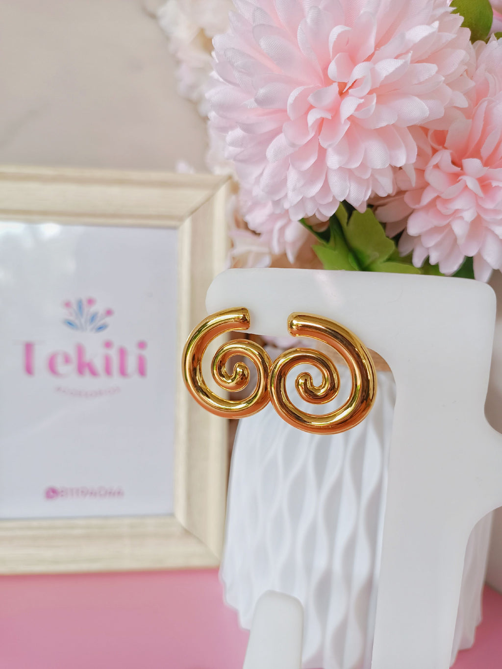 Aretes stud caracol maxi