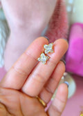 Arete cuadro floral