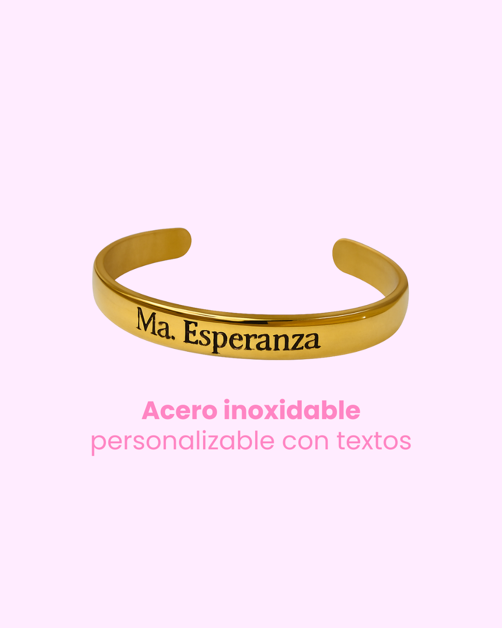 Brazalete de acero personalizable