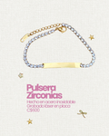 Pulsera para nombre con agarre de zirconias