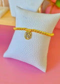 Pulsera ajustable de balines CON MINI DIJE FE