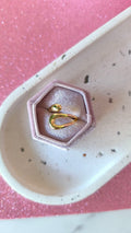 anillo de dos líneas asimétricas con curva