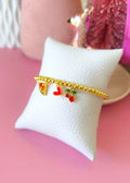 Pulsera ajustable con dijes frutales