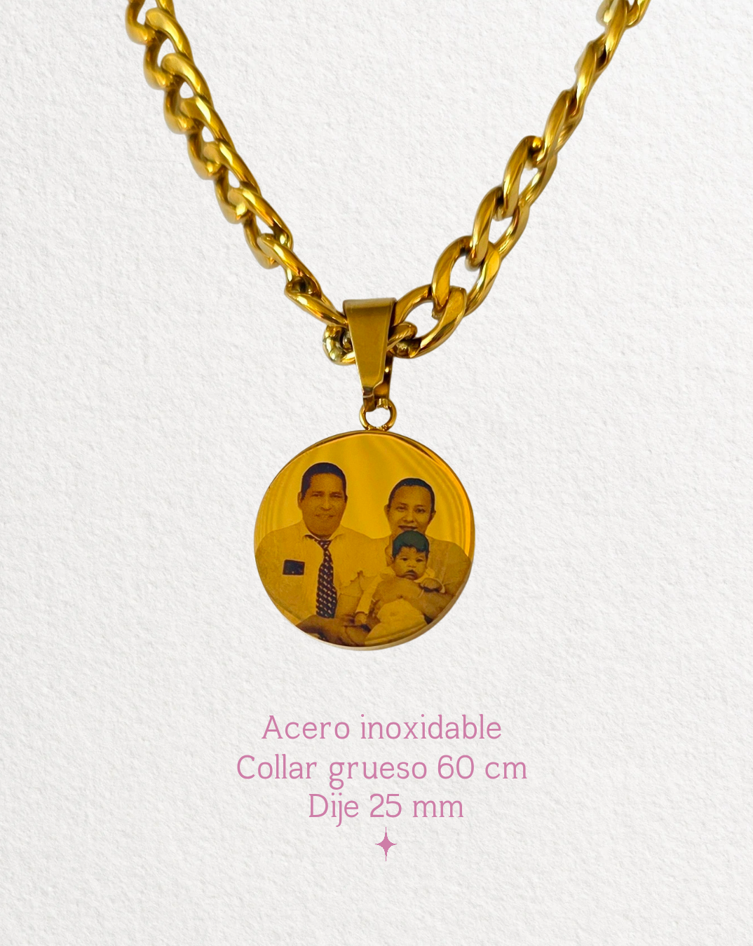 Collar foto para hombre