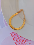 pulsera de trama serpiente plana ancha