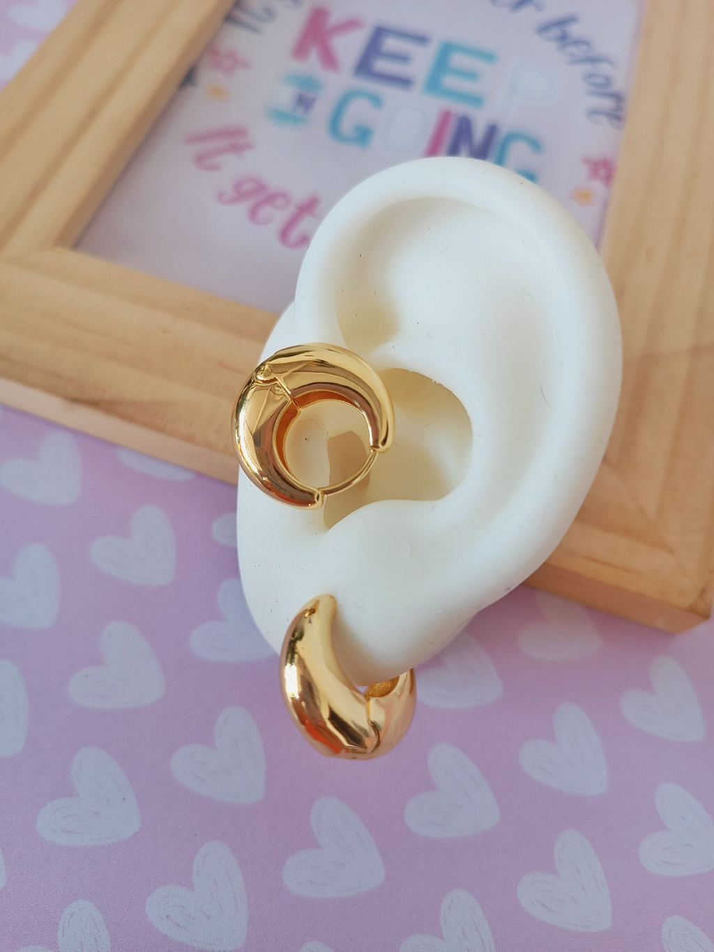 aretes argolla tipo cartera con bisagra