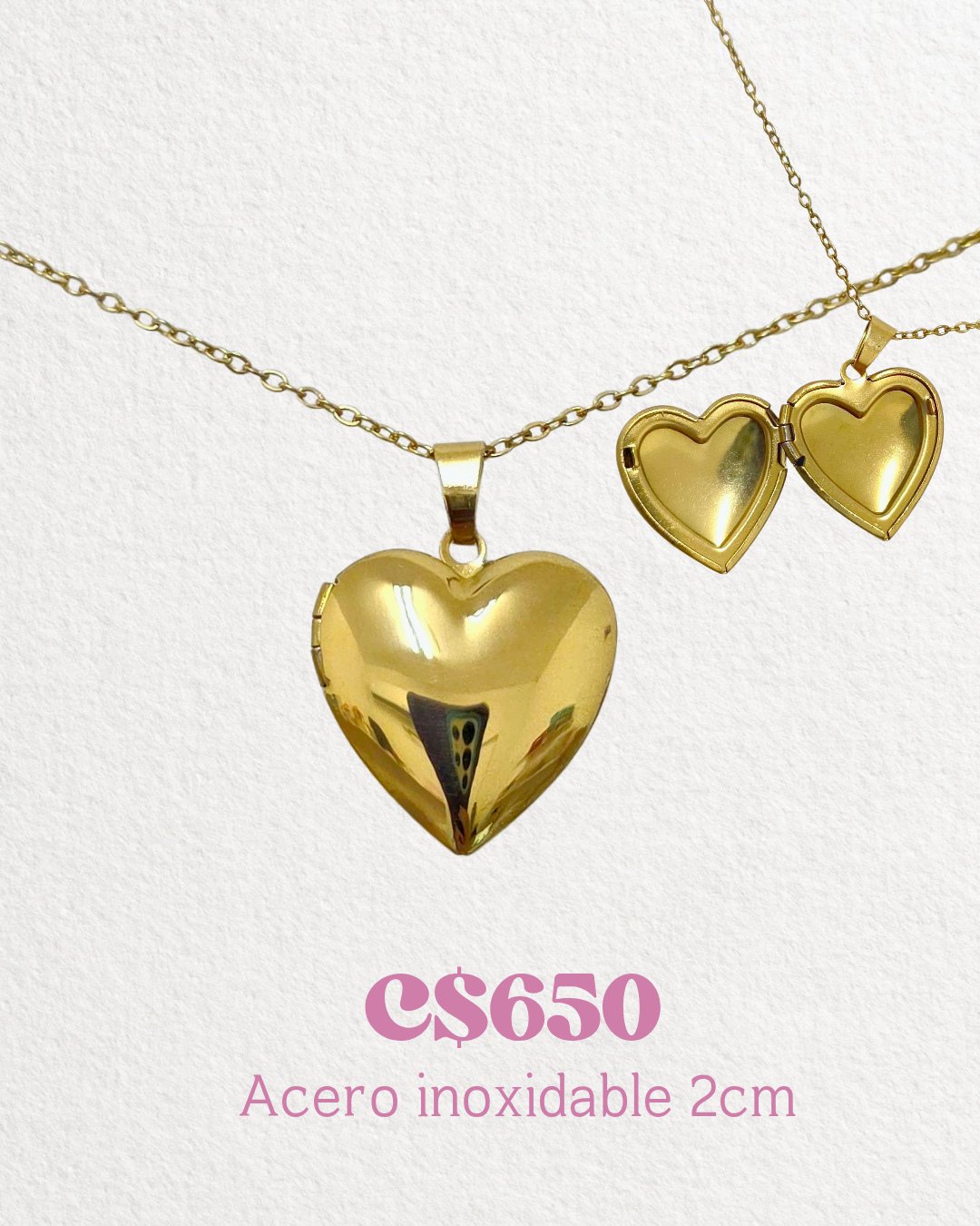 collar Relicario de corazón