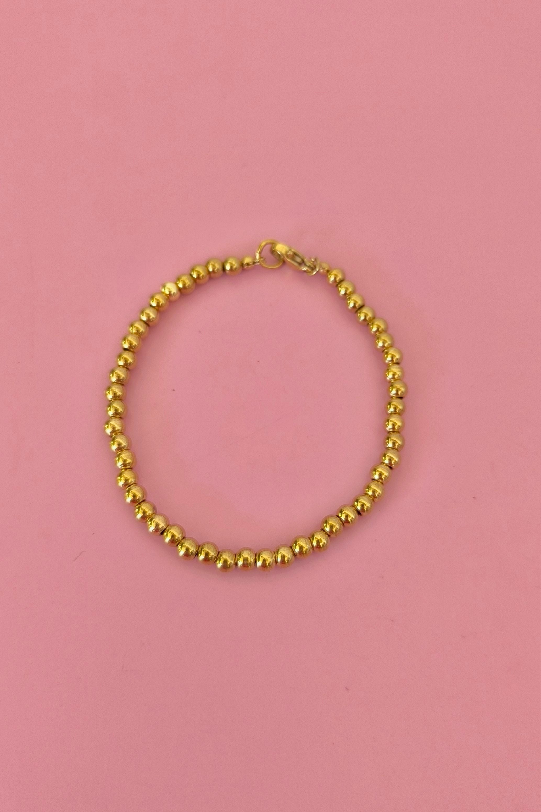 Pulsera balines de acero con broche perico