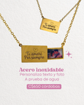 Collar Relicario rectangulo con foto plegable