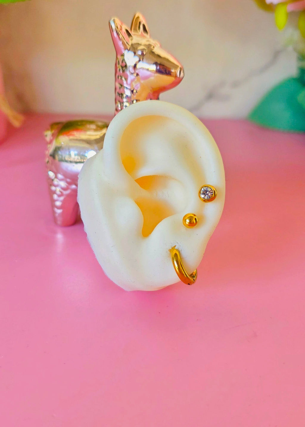 set de 3 pares de aretes acero inoxidable