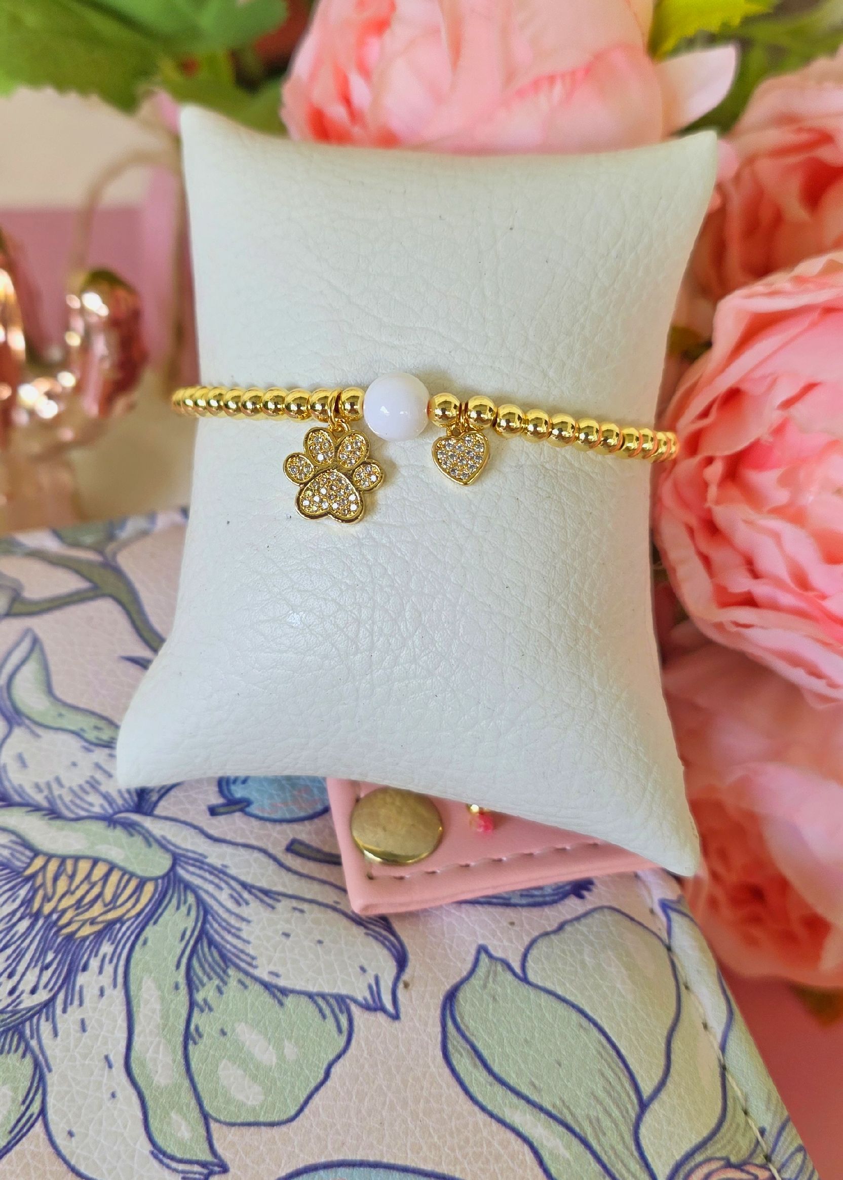 Pulsera huella y corazón de balines