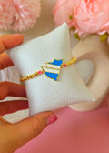 Pulsera ajustable de balinesby dije esmaltado de mapa Nicaragua
