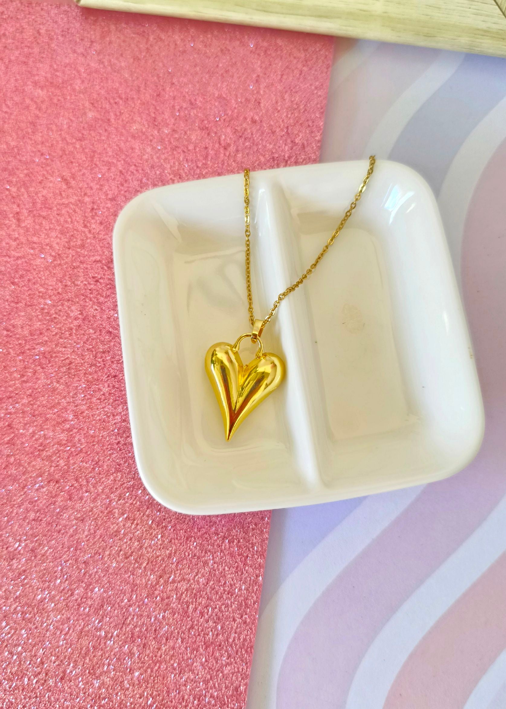 Collar de corazón alargado liso
SKU : CV1282