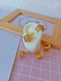 earcuff de 5 líneas rectas incrustadas