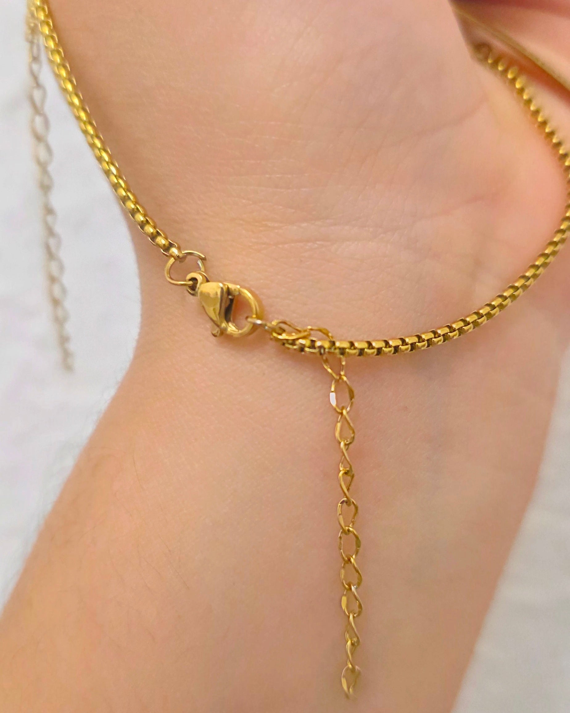 Pulsera para nombre grabado de candado fijo