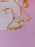 pulsera ajustable de cuerda de acero con "Nicaragua ♥️"