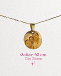 Collar Grabado de foto en dije de 2.5
