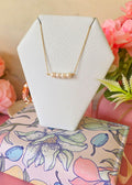 Collar de 4 perlas horizontales