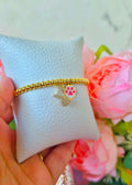 pulsera ajustable de balines con hilo