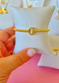 Pulsera ajustable de balines virgen