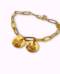 Pulsera con 2 minis retratos