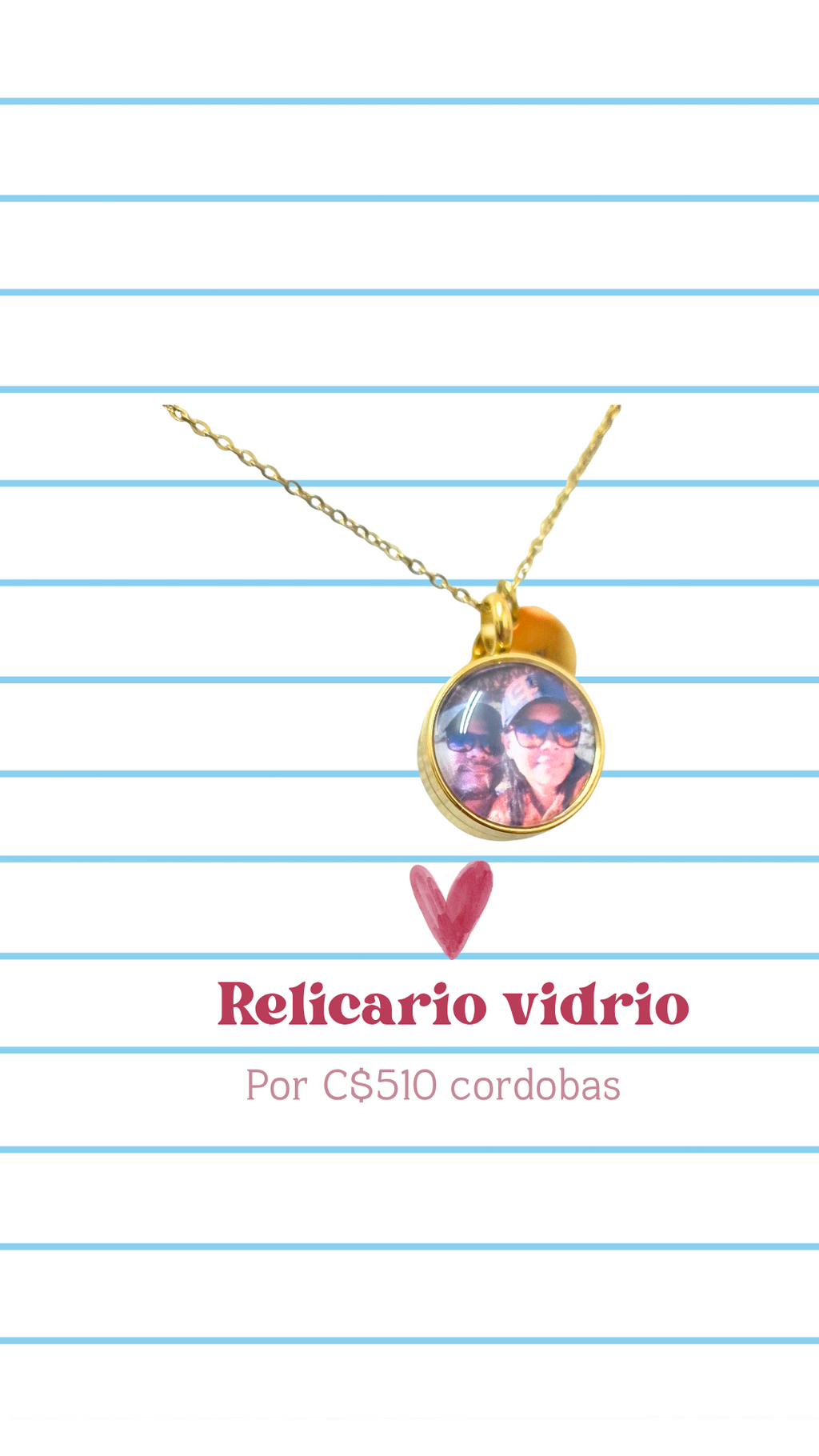 Relicario de vidrio mini